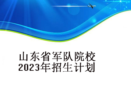 2023年(nián)山(shān)東(dōng)省軍隊院校(xiào)招生(shēng)計(jì)劃
